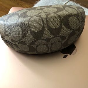 Coach beige eye glass case